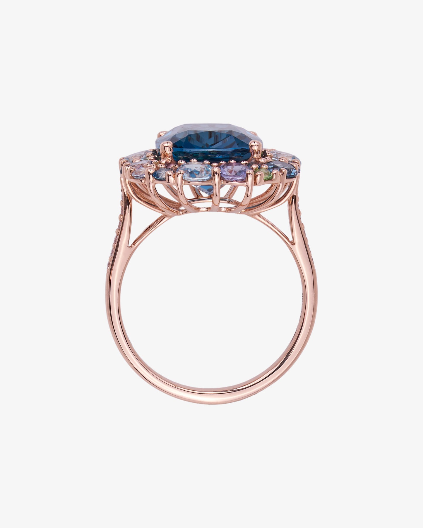 Isabelle Langlois Blue Topaz and Iolite Cocktail Ring