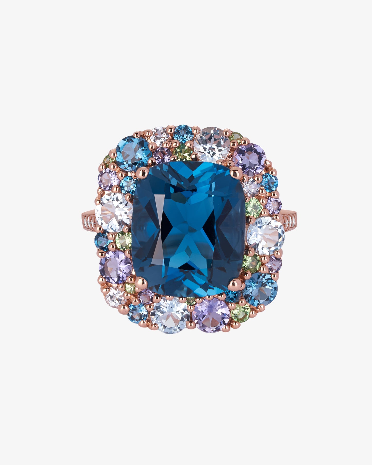 Isabelle Langlois Blue Topaz and Iolite Cocktail Ring
