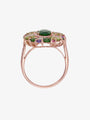 Isabelle Langlois Diopside and Amethyst Cocktail Ring