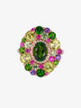 Isabelle Langlois Diopside and Amethyst Cocktail Ring