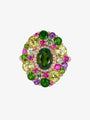 Isabelle Langlois Diopside and Multi-Coloured Gemstone Ring