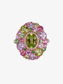 Isabelle Langlois Peridot and Pink Tourmaline Cocktail Ring