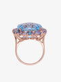 Isabelle Langlois Blue Topaz and Sapphire Cocktail Ring
