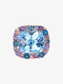 Isabelle Langlois Blue Topaz and Sapphire Cocktail Ring