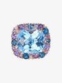 Isabelle Langlois Blue Topaz and Multi-Coloured Gemstone Ring