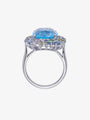 Isabelle Langlois Blue Topaz, Peridot and Tsavorite Cocktail Ring