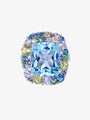 Isabelle Langlois Blue Topaz and Multi-Coloured Gemstone Ring