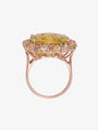Isabelle Langlois Lemon Quartz and Green Quartz Cocktail Ring