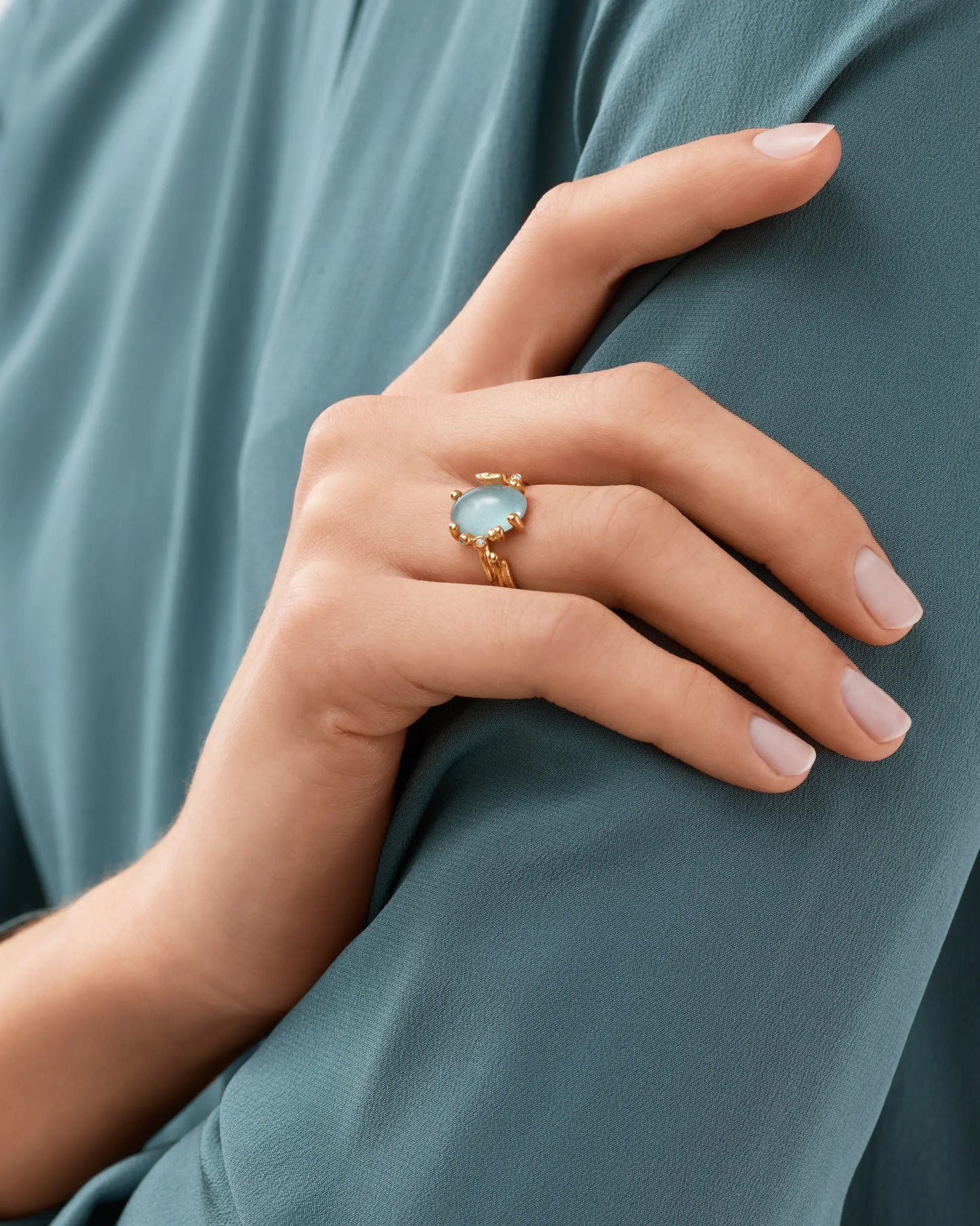 Ole Lynggaard BoHo Aquamarine Ring Small