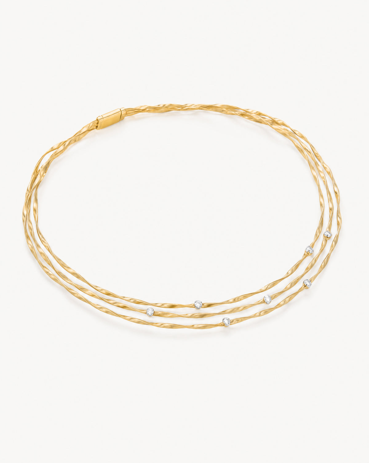 Marco Bicego Marrakech 3 Strand Diamond Necklace