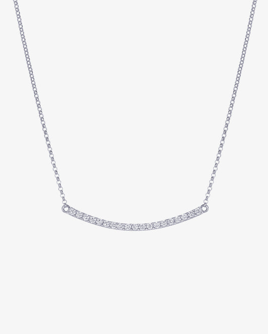Diamond Curved Bar Necklace