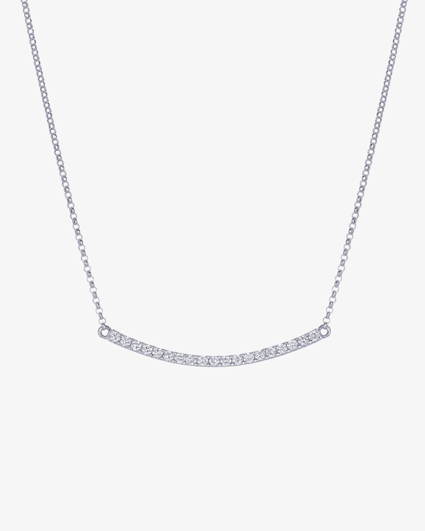Diamond Curved Bar Necklace