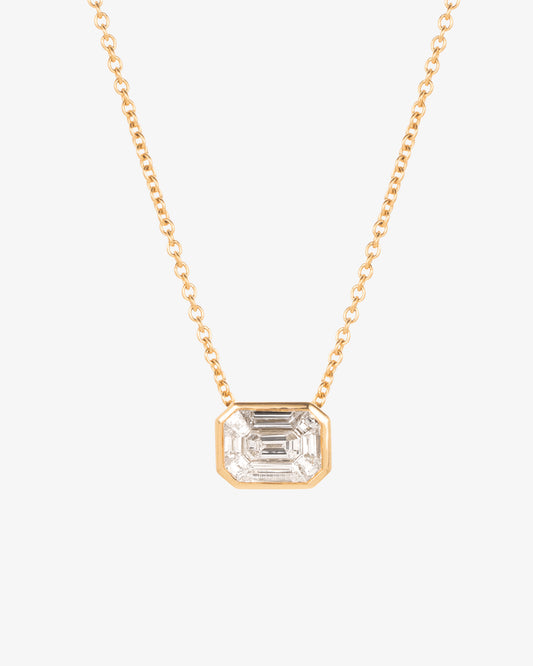 0.42ct Diamond Illusion Set Bezel Slider Pendant Necklace