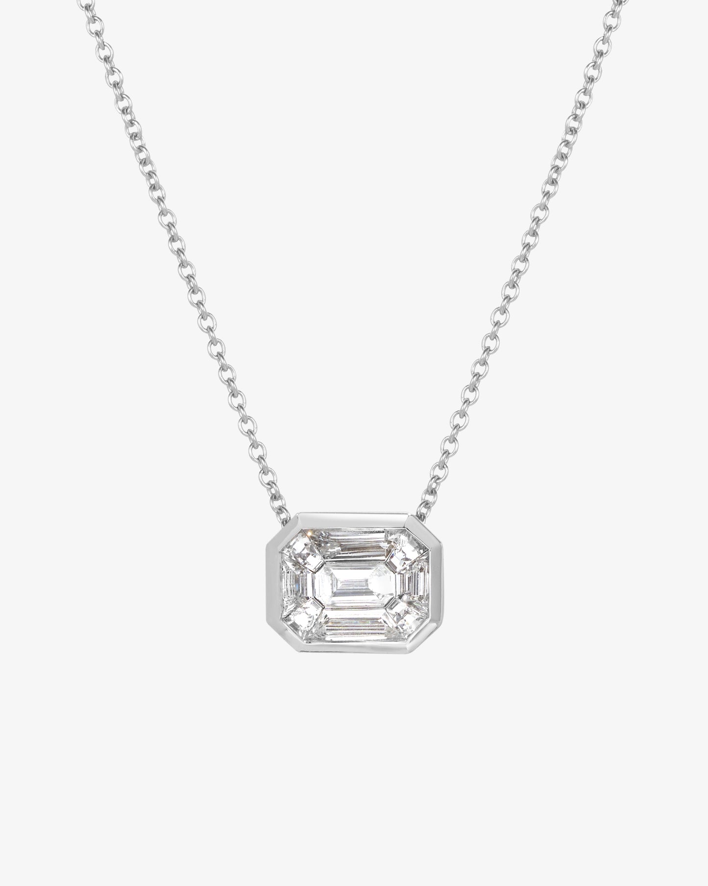Diamond Illusion Set Bezel Slider Pendant
