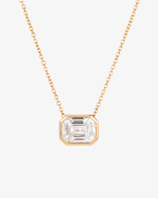0.67ct Diamond Illusion Set Bezel Slider Pendant Necklace