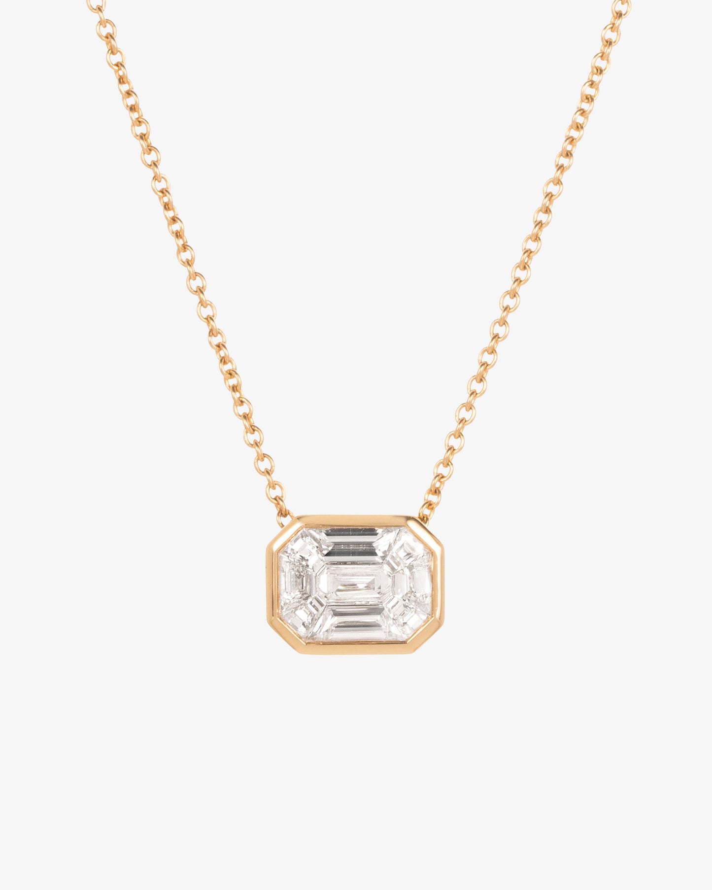 0.67ct Diamond Illusion Set Bezel Slider Pendant Necklace