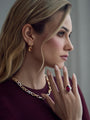 Oval Pink Tourmaline and Diamond Ring