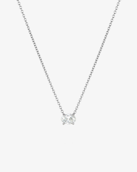 0.42ct Oval Diamond Necklace