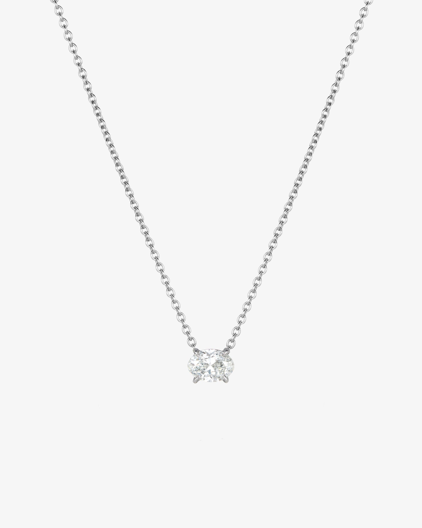 0.42ct Oval Diamond Necklace