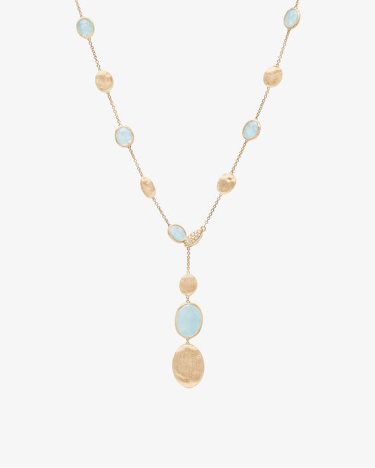 Marco Bicego Siviglia Collection Diamond and Aquamarine Necklace