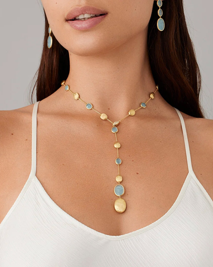 Marco Bicego Siviglia Diamond and Aquamarine Necklace