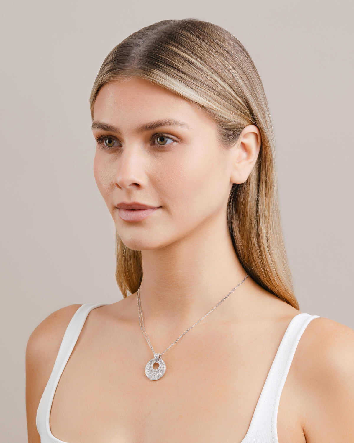 Diamond Circle Necklace