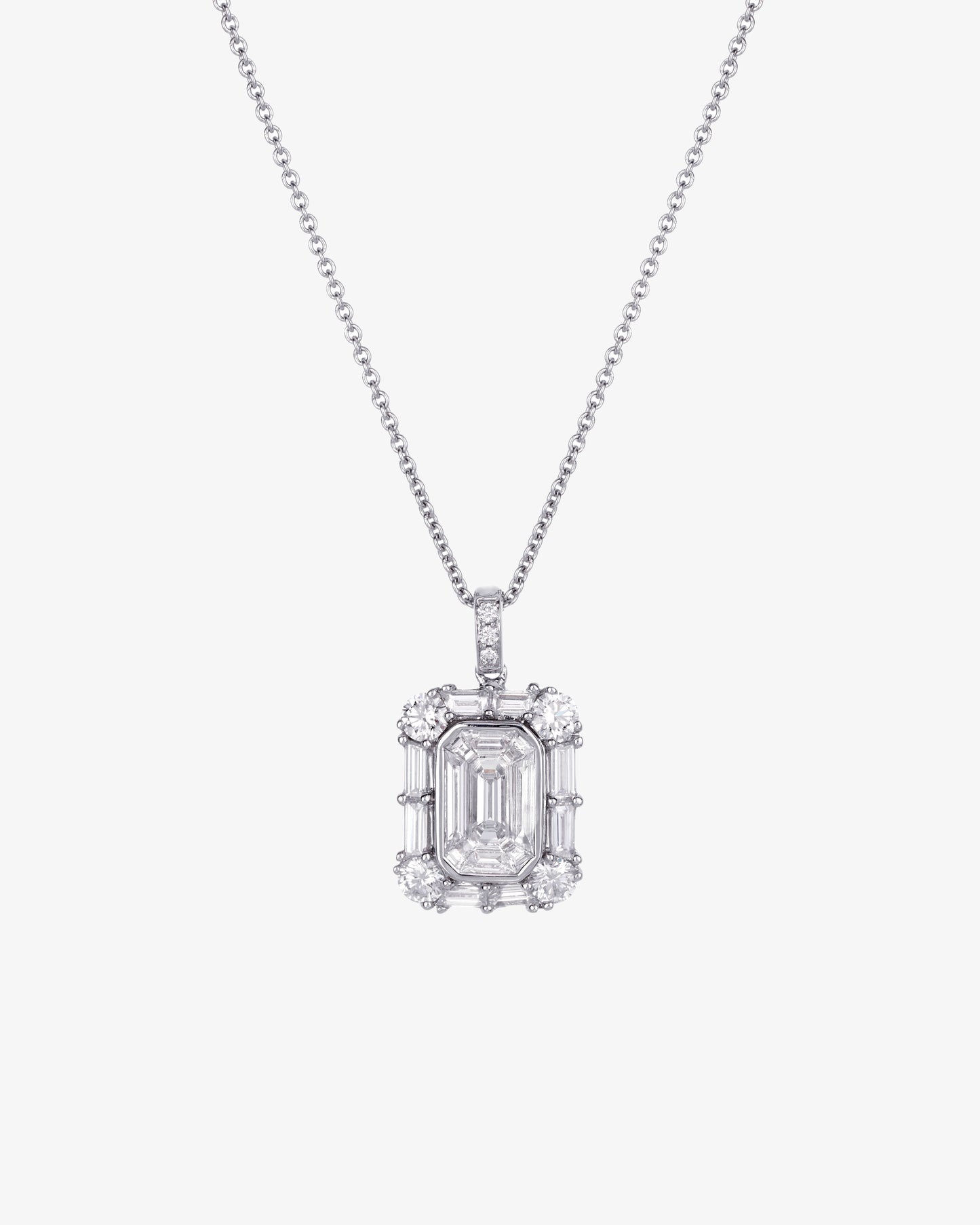 1.26ct Diamond Invisible Set Necklace