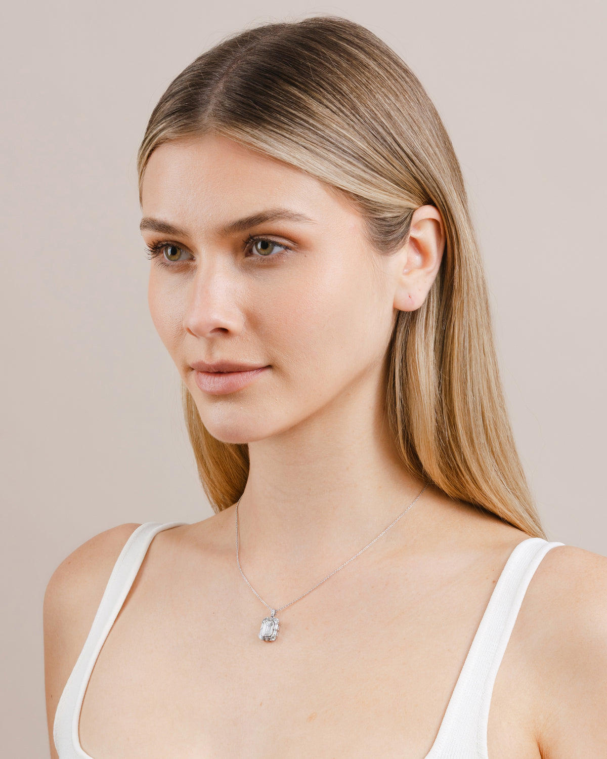 1.26ct Diamond Invisible Set Necklace