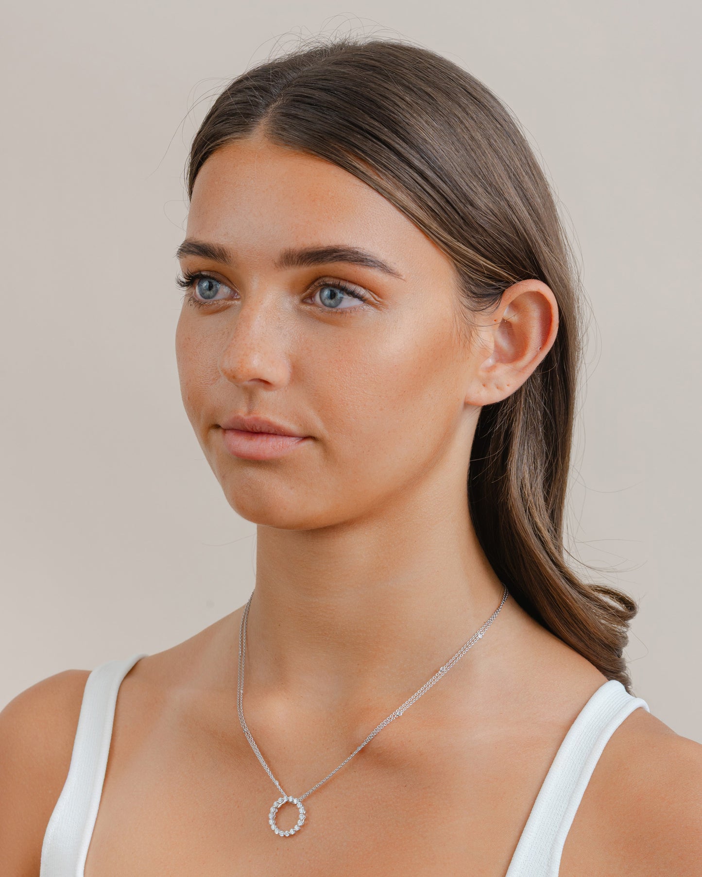 Diamond Full Circle Slider Pendant