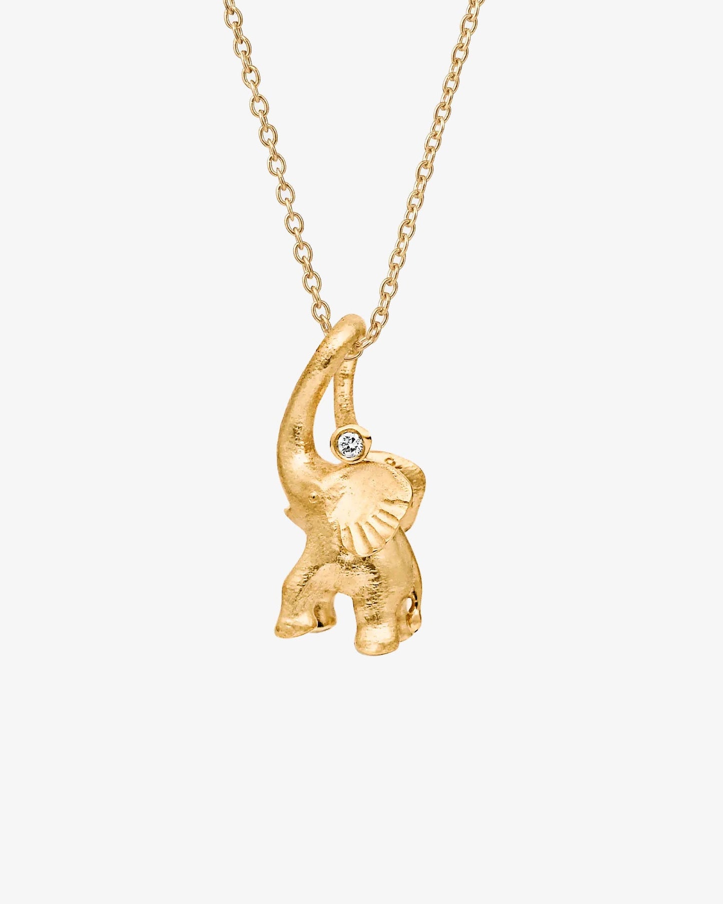 Ole Lynggaard Elephant Pendant Medium with Chain 50cm