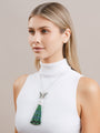 Tsavorite, Tanzanite & Pearl Butterfly Tassel Pendant