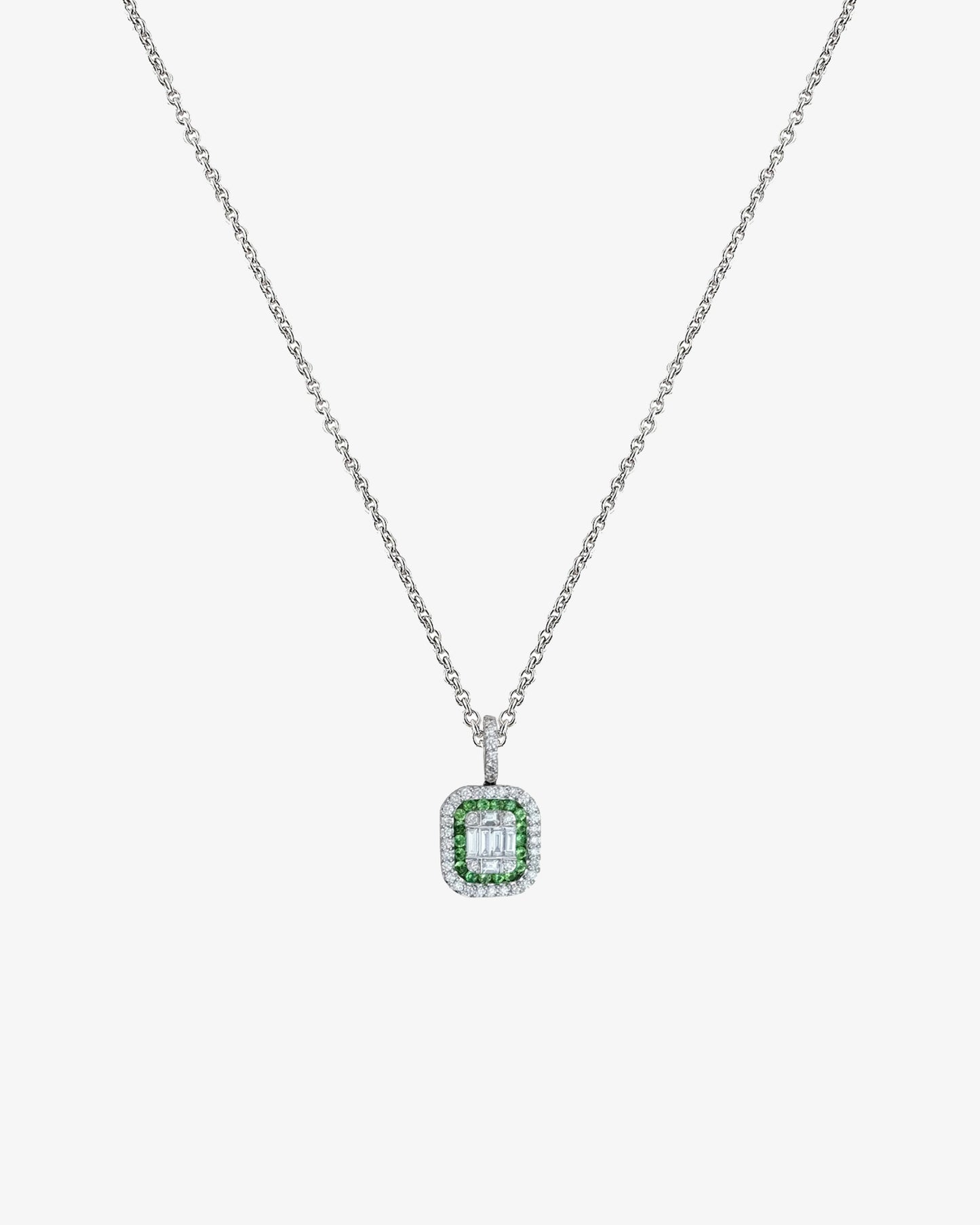 Tsavorite and Diamond Necklace