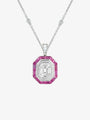 Sapphire and Diamond Invisible Set Necklace