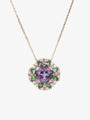 Amethyst and Multi-Coloured Gemstone Pendant Necklace