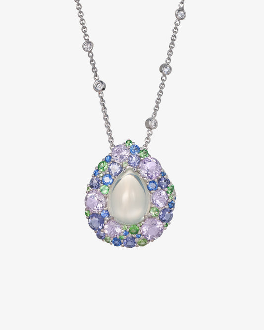 Isabelle Langlois Moonstone and Multi-Coloured Gemstone Necklace