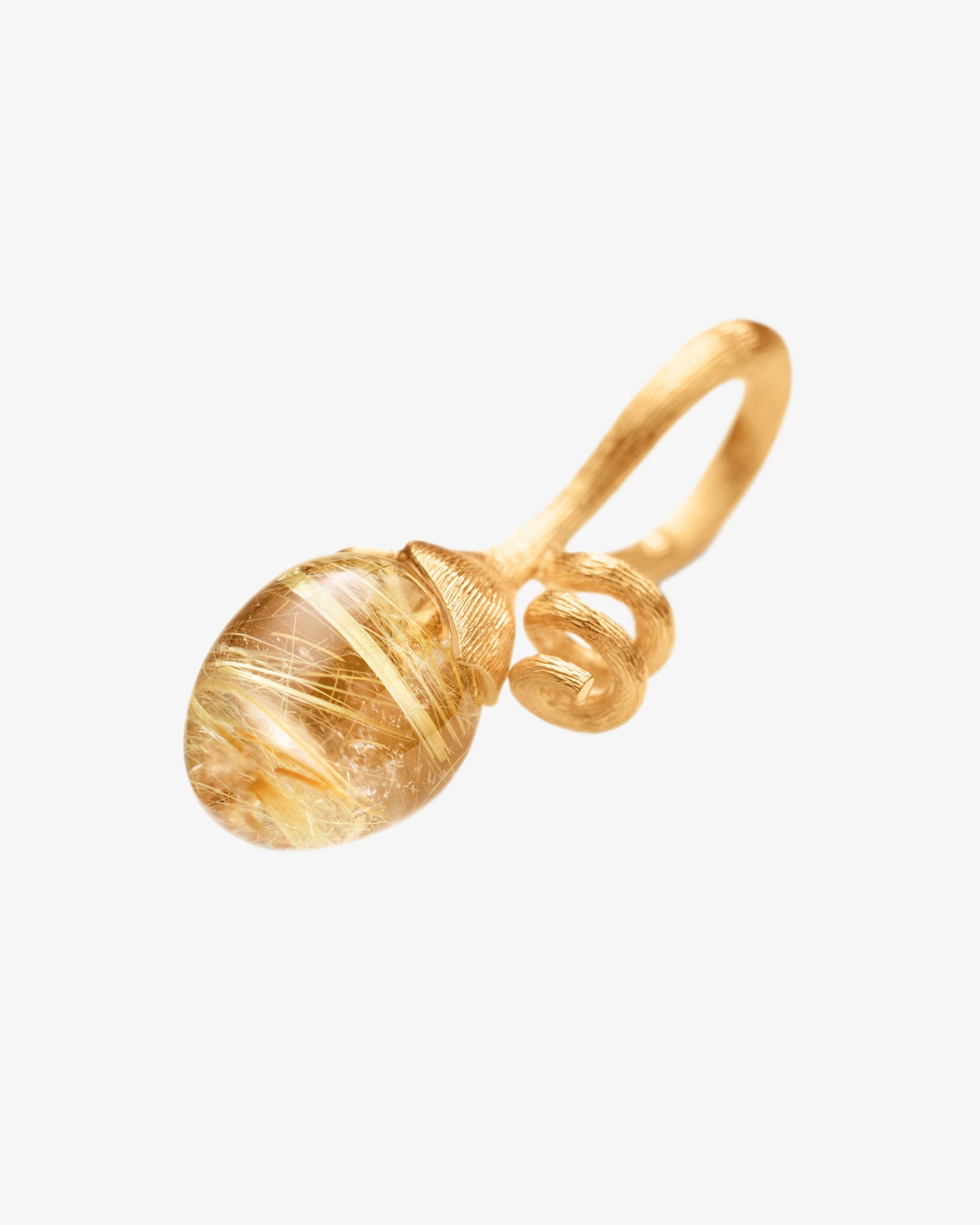 Ole Lynggaard Rutile Quartz Lotus Pendant