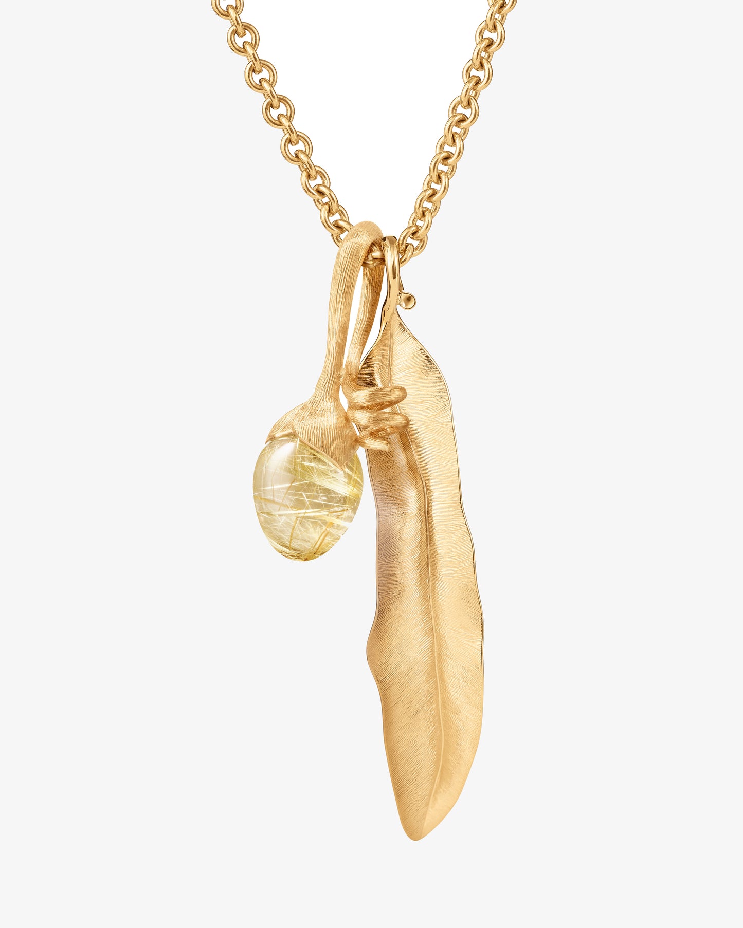 Ole Lynggaard Lotus Rutile Quartz Pendant