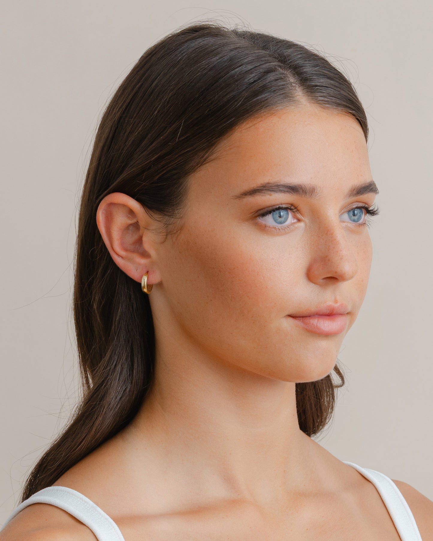 Domed Huggie Earrings