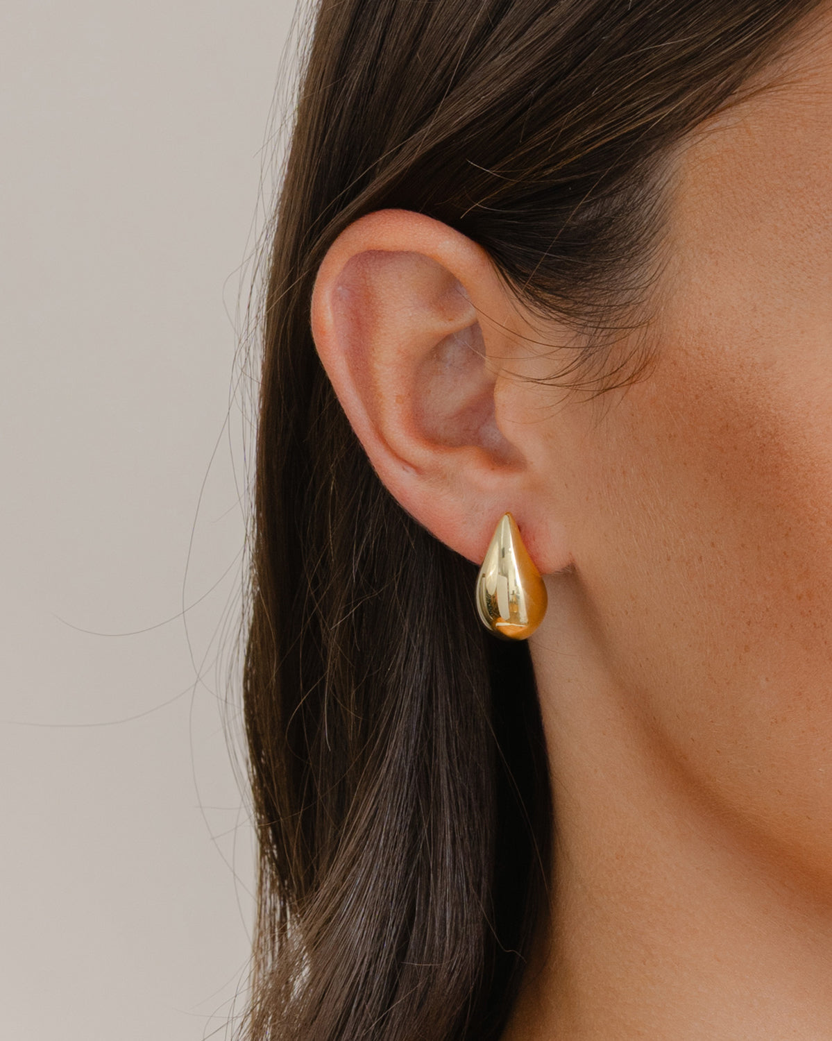 Gold Tear Drop Earrings