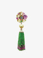 Golden Pearl Blossom Tassel Brooch
