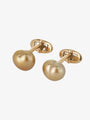 Golden Pearl and Yellow Diamond Cufflinks