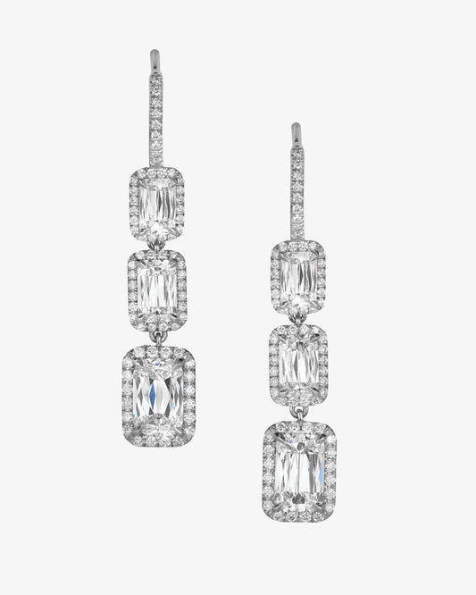 ASHOKA® 3 Stone Microset Diamond Earrings