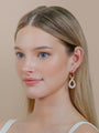 Twist Link Diamond Drop Earrings