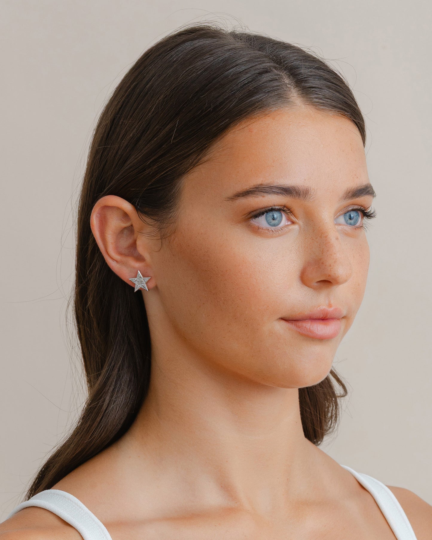 Diamond Stud Star Earrings