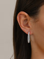 Micro Pavé Set Diamond Hoop Earrings