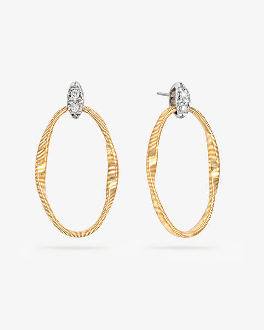 Marco Bicego Marrakech Onde Twisted Coil Diamond Earrings