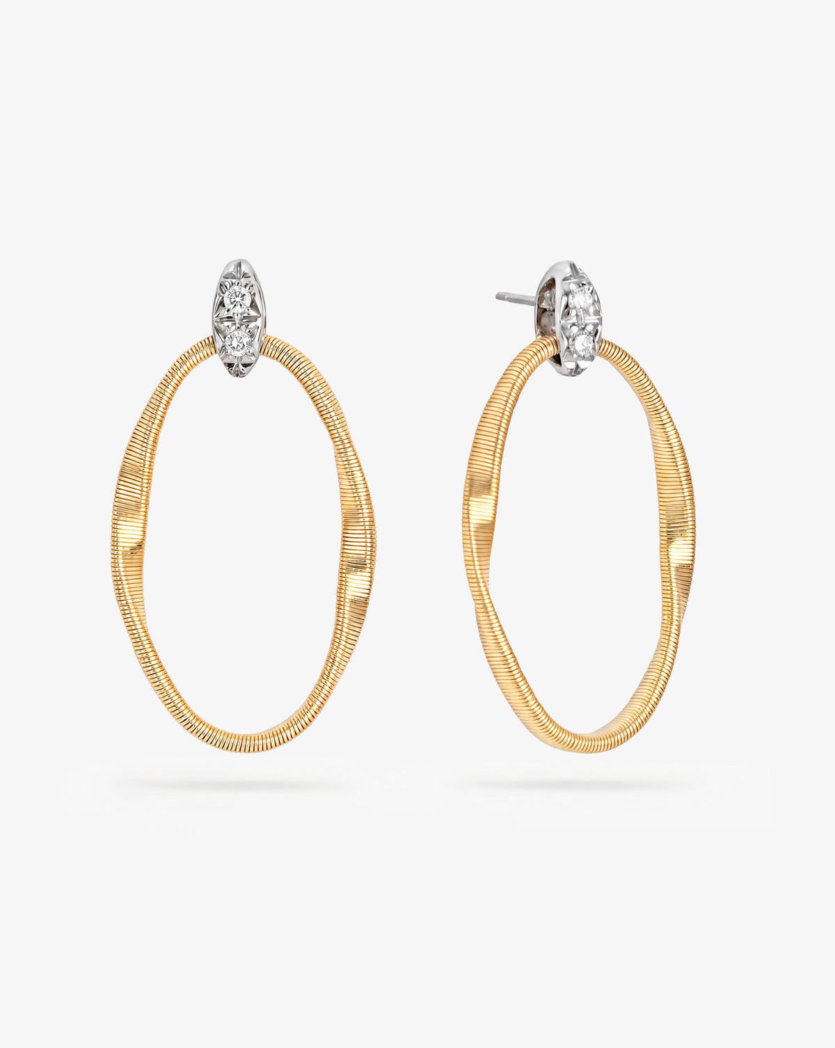 Marco Bicego Marrakech Onde Twisted Coil Diamond Earrings