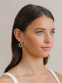 Diamond Circle Drop Earrings