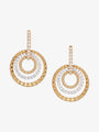 Diamond Circle Drop Earrings
