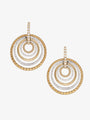 Diamond Circle Drop Earrings